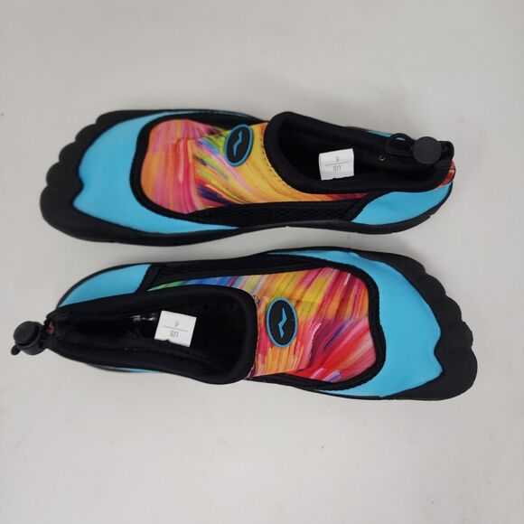 Norty Footwear Water Shoes Mens 6 Turquoise Breathable Mesh Logo Pool Beach - Picture 4 of 8